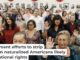 New American citizens recite the Oath of Allegiance during a naturalization ceremony in Miami on Aug. 17, 2018. AP Photo/Wilfredo Lee